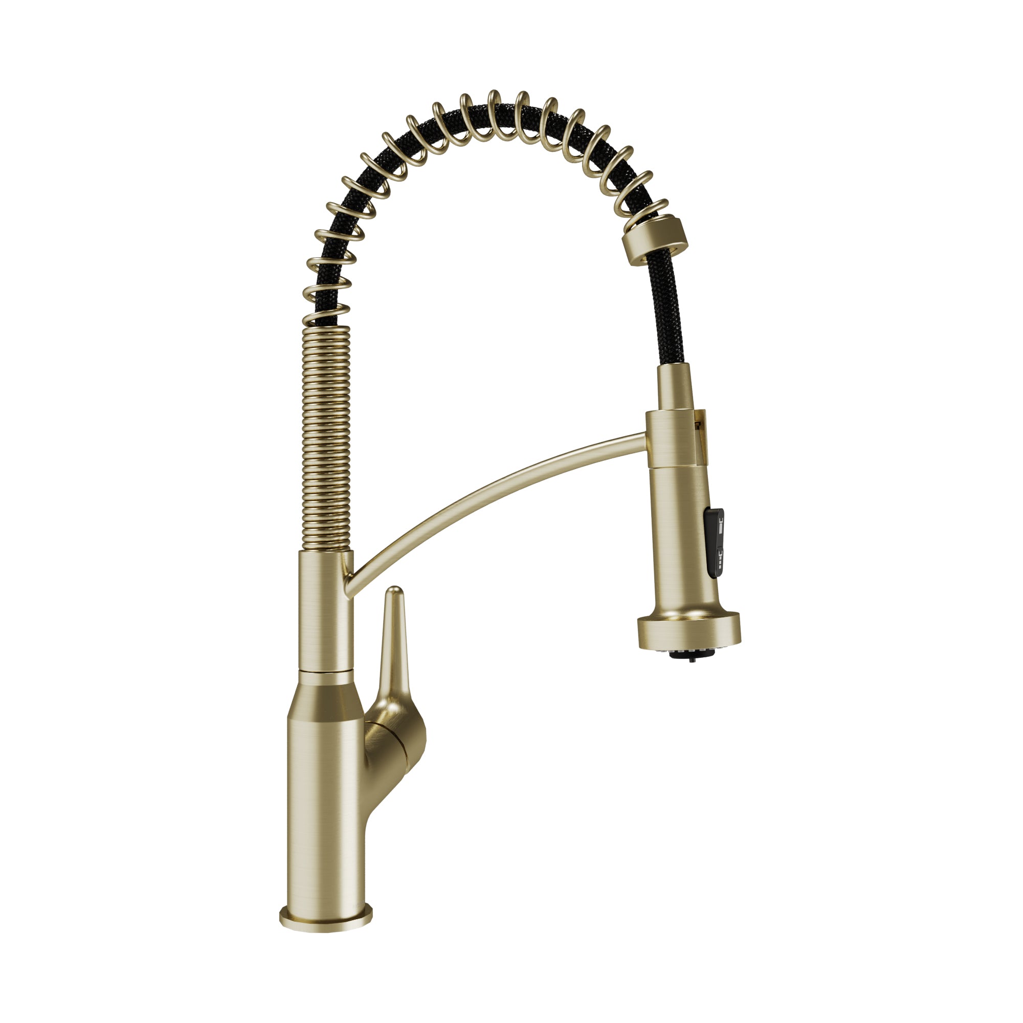 Karran Scottsdale 1.8 GPM Single Lever Handle Lead-free Brass ADA Kitchen Faucet, Pull-Down, Spot-Free Brushed Gold, KKF210SFBG