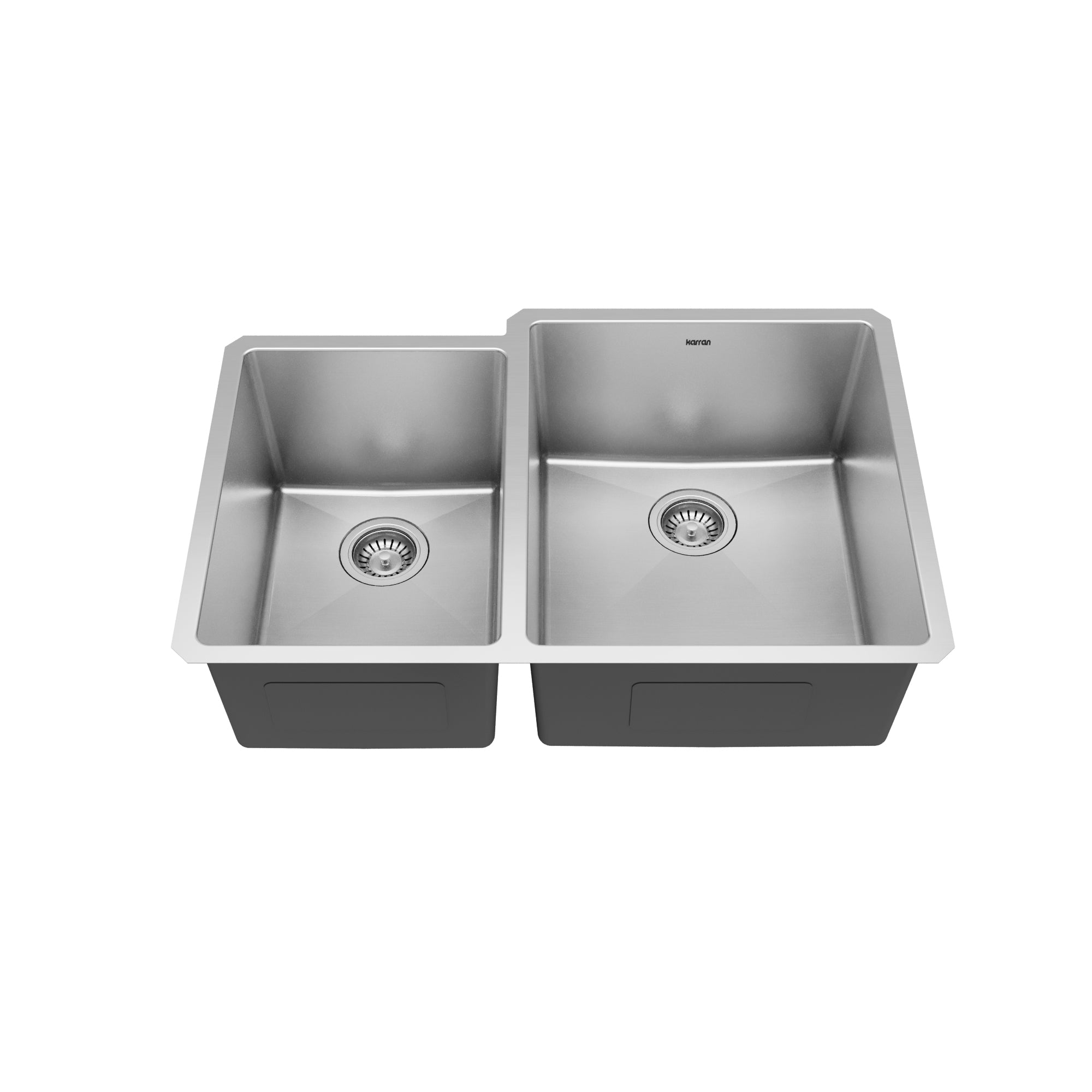 Alternative View of Karran Elite 33" Undermount Stainless Steel Kitchen Sink with Accessories, 40/60 Double Bowl, 16 Gauge, EL-78L-PK1