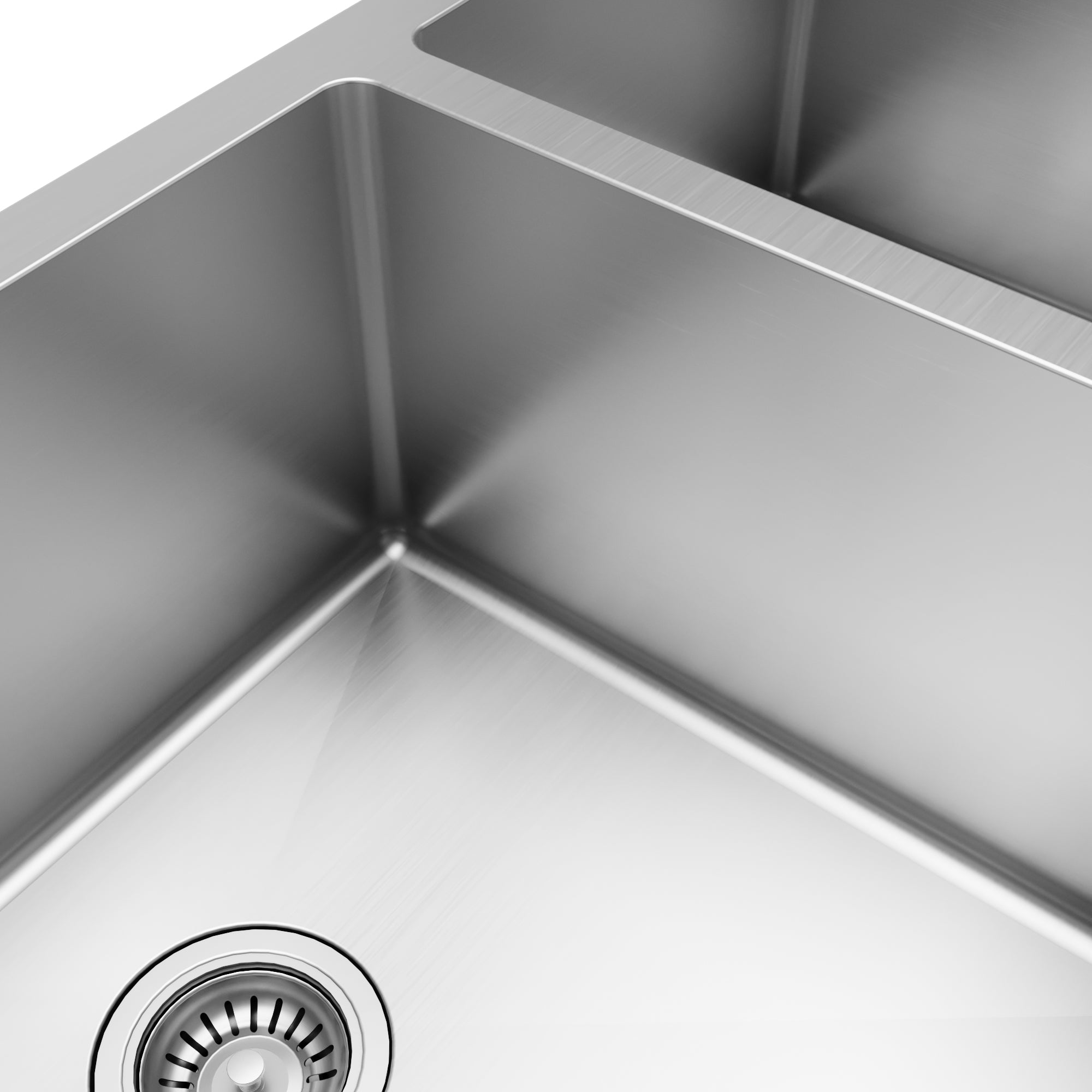 Alternative View of Karran 36" Stainless Steel Farmhouse Sink with Accessories, 60/40 Double Bowl, 16 Gauge, EL-87-PK1
