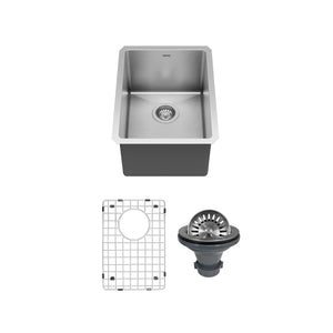 Main Image of Karran Elite 15" Rectangular Stainless Steel Bar/Prep Sink with Accessories, 16 Gauge, EL-71-PK1