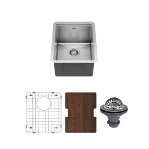 Main Image of Karran Elite Workstation 15" Undermount Stainless Steel Workstation Kitchen Sink with Accessories, 16 Gauge, WS-31-PK1