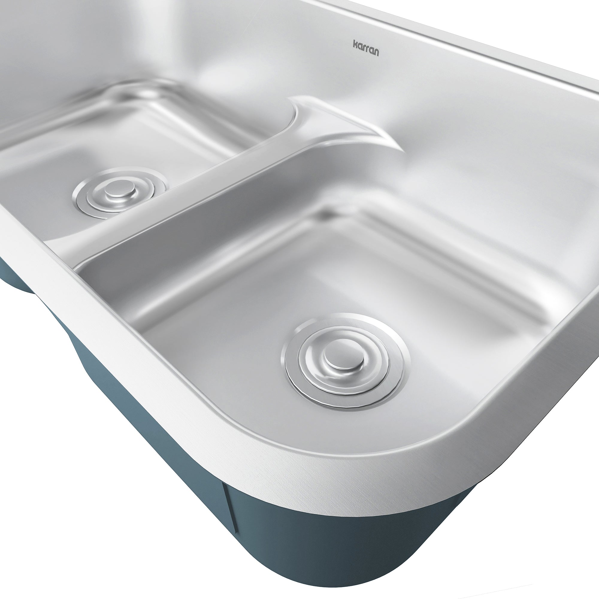 Karran Profile 32" Undermount Stainless Steel Kitchen Sink with Accessories, 50/50 Double Bowl, 18 Gauge, PRU32-PK1