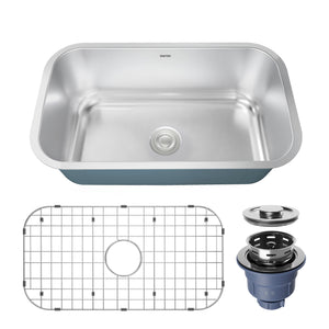 Alternate Image for Karran Profile 32" Undermount Stainless Steel Kitchen Sink with Accessories, 18 Gauge, PRU36-PK1