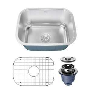 Alternate Image for Karran Profile 23" Undermount Stainless Steel Kitchen Sink with Accessories, 18 Gauge, PRU37-PK1