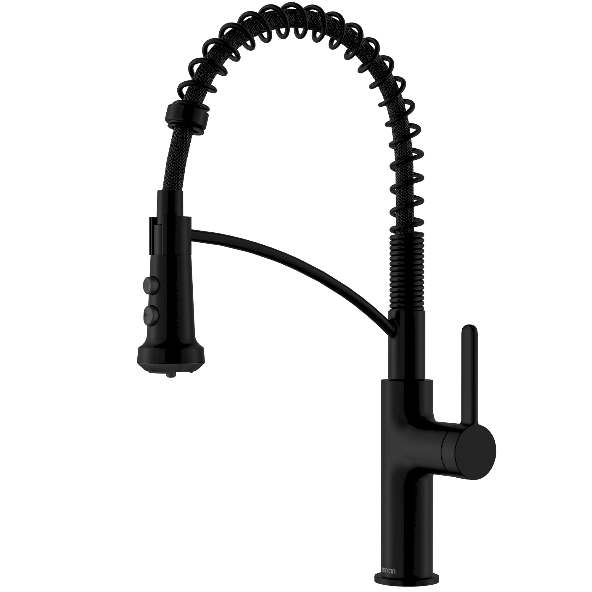 Main Image of Karran Scottsdale 1.8 GPM Single Lever Lead-free Brass ADA Kitchen Faucet, Pull-Down, Matte Black, KKF740MB