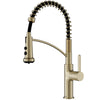 Karran Scottsdale 1.8 GPM Single Lever Lead-free Brass ADA Kitchen Faucet, Pull-Down, Spot-Free Champagne Bronze, KKF740SFCB