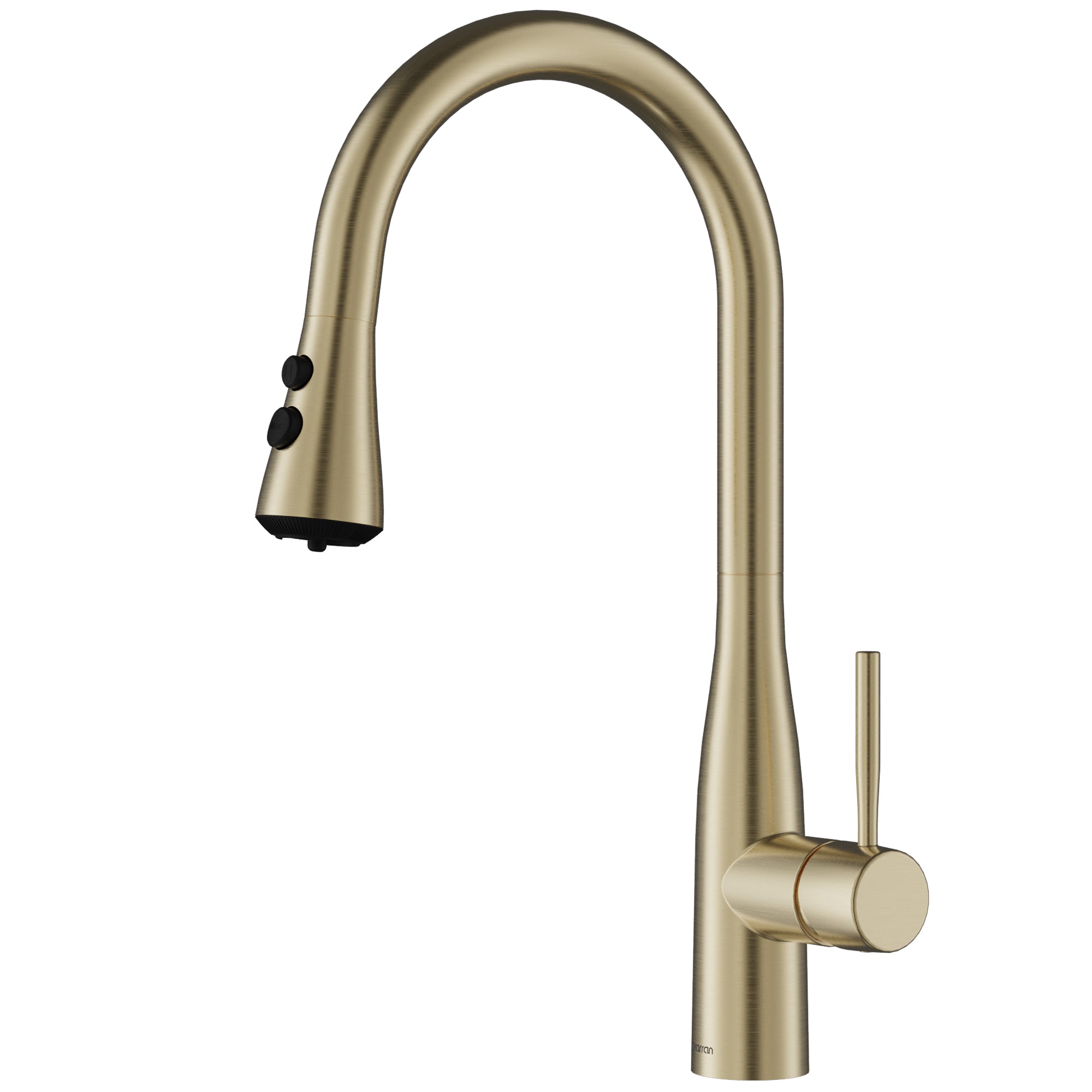 Karran Faraday 1.8 GPM Single Lever Lead-free Brass ADA Kitchen Faucet, Pull-Down, Spot-Free Champagne Bronze, KKF750SFCB