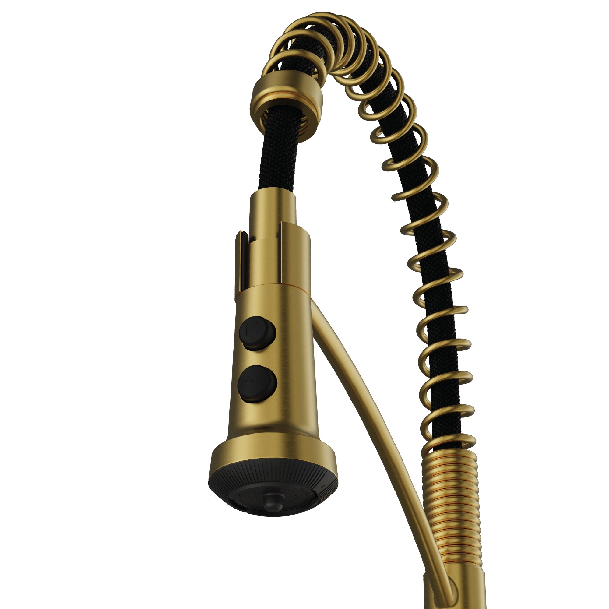 Karran Scottsdale 1.8 GPM Single Lever Lead-free Brass ADA Kitchen Faucet, Pull-Down, Spot-Free Brushed Gold, KKF740SFBG