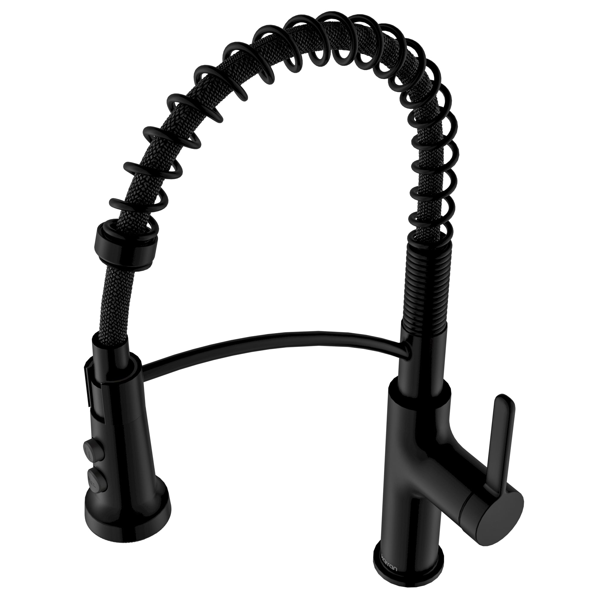 Karran Scottsdale 1.8 GPM Single Lever Lead-free Brass ADA Kitchen Faucet, Pull-Down, Matte Black, KKF740MB