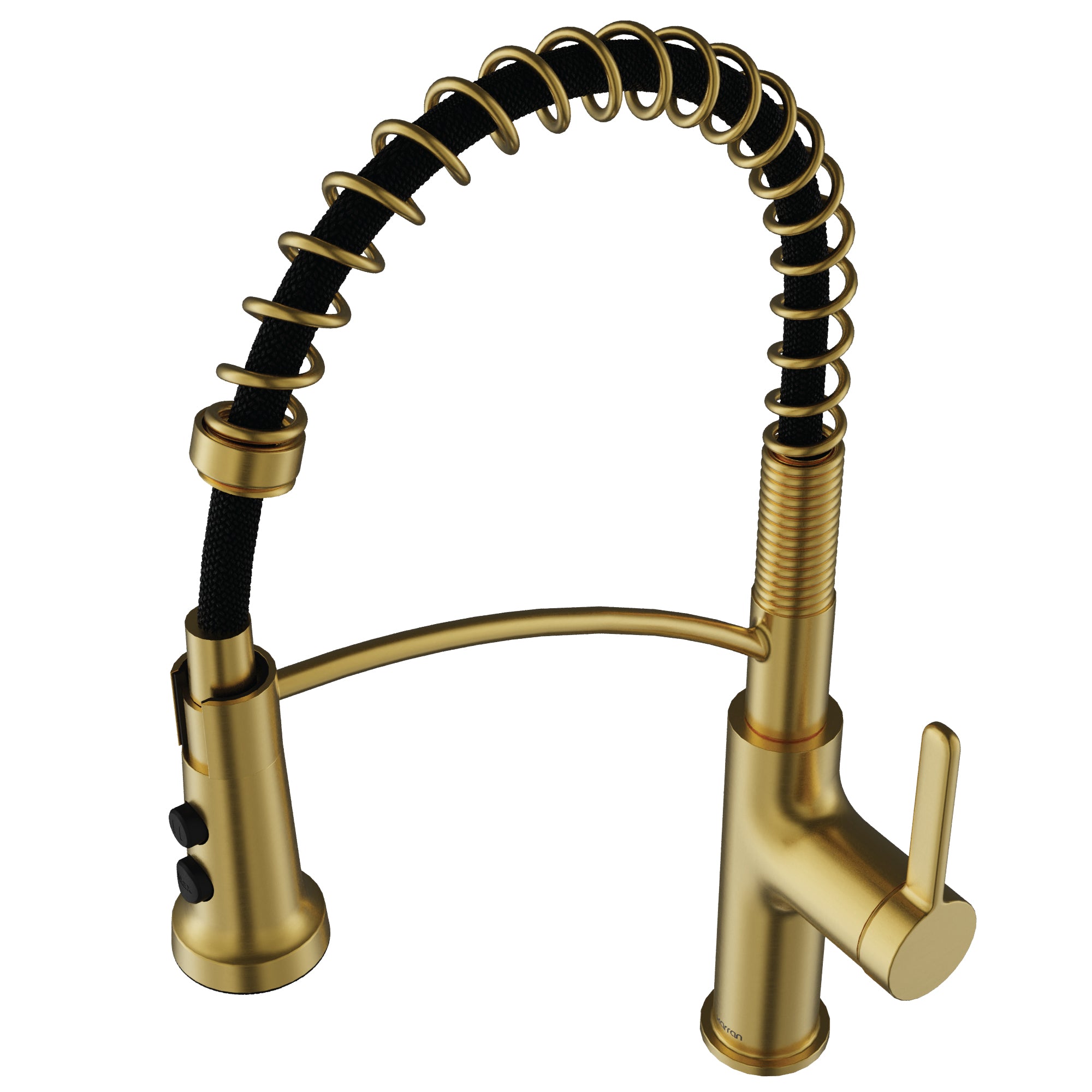 Karran Scottsdale 1.8 GPM Single Lever Lead-free Brass ADA Kitchen Faucet, Pull-Down, Spot-Free Brushed Gold, KKF740SFBG