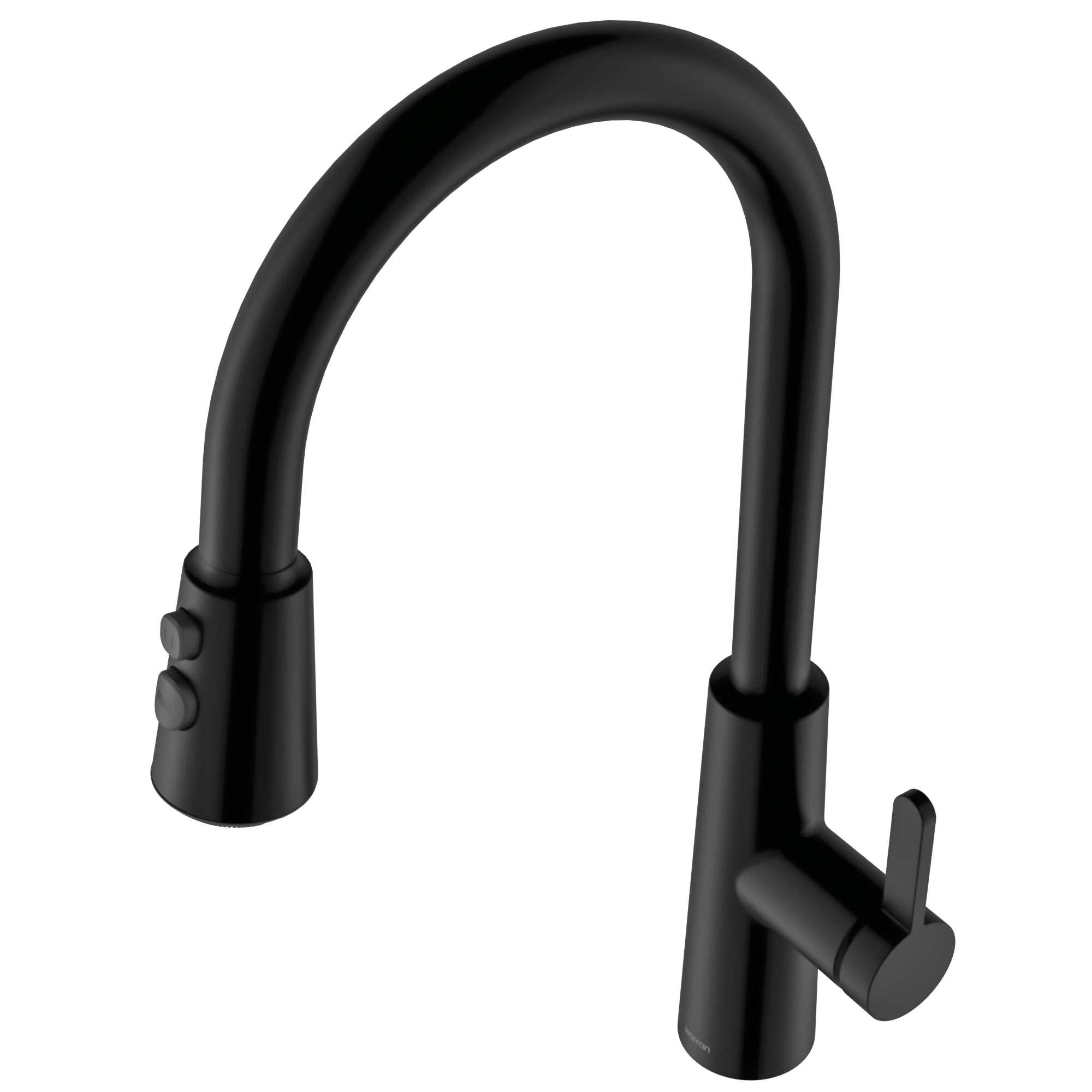 Karran Elmsworth 1.8 GPM Single Lever Lead-free Brass ADA Kitchen Faucet, Pull-Down, Matte Black, KKF760MB