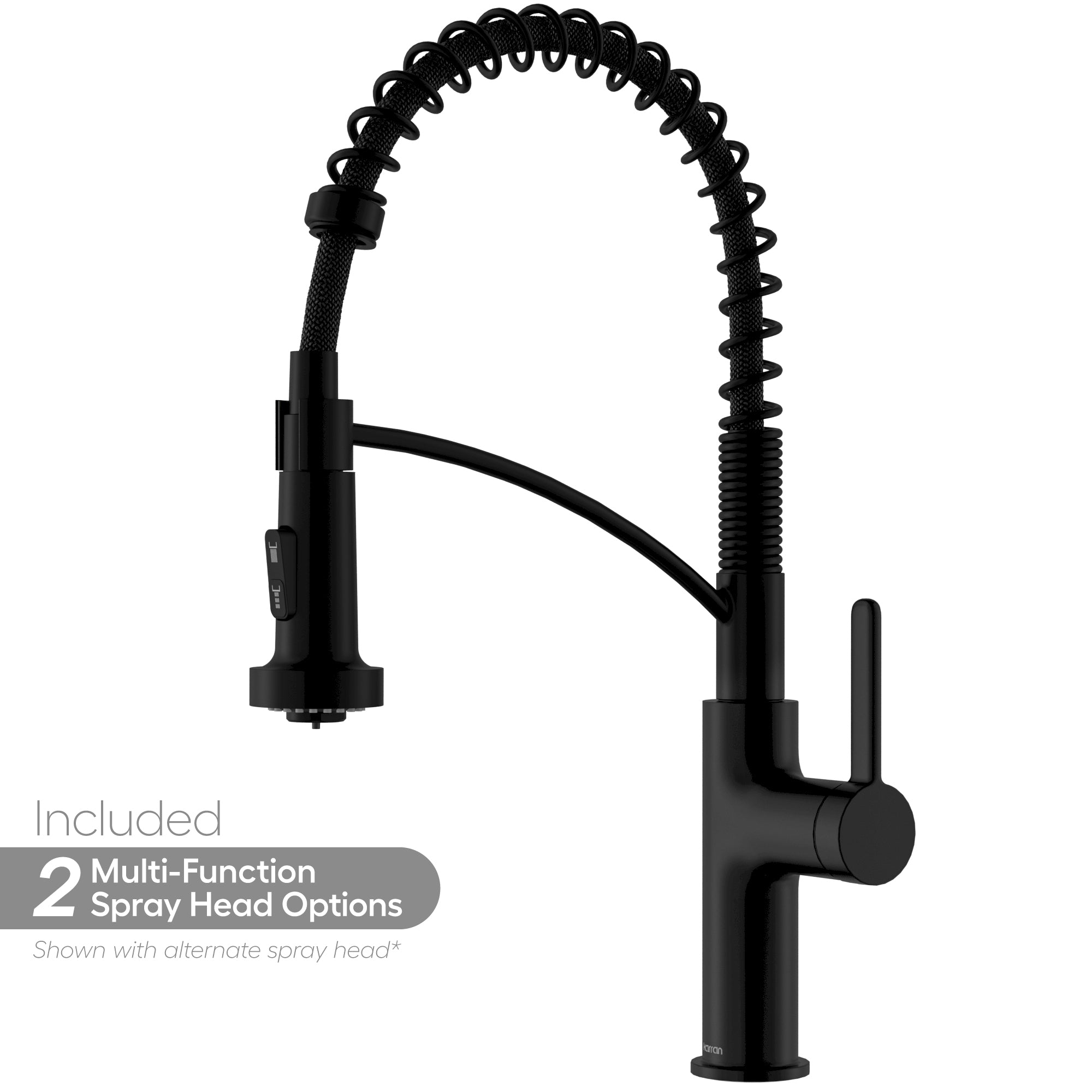 Karran Scottsdale 1.8 GPM Single Lever Lead-free Brass ADA Kitchen Faucet, Pull-Down, Matte Black, KKF740MB