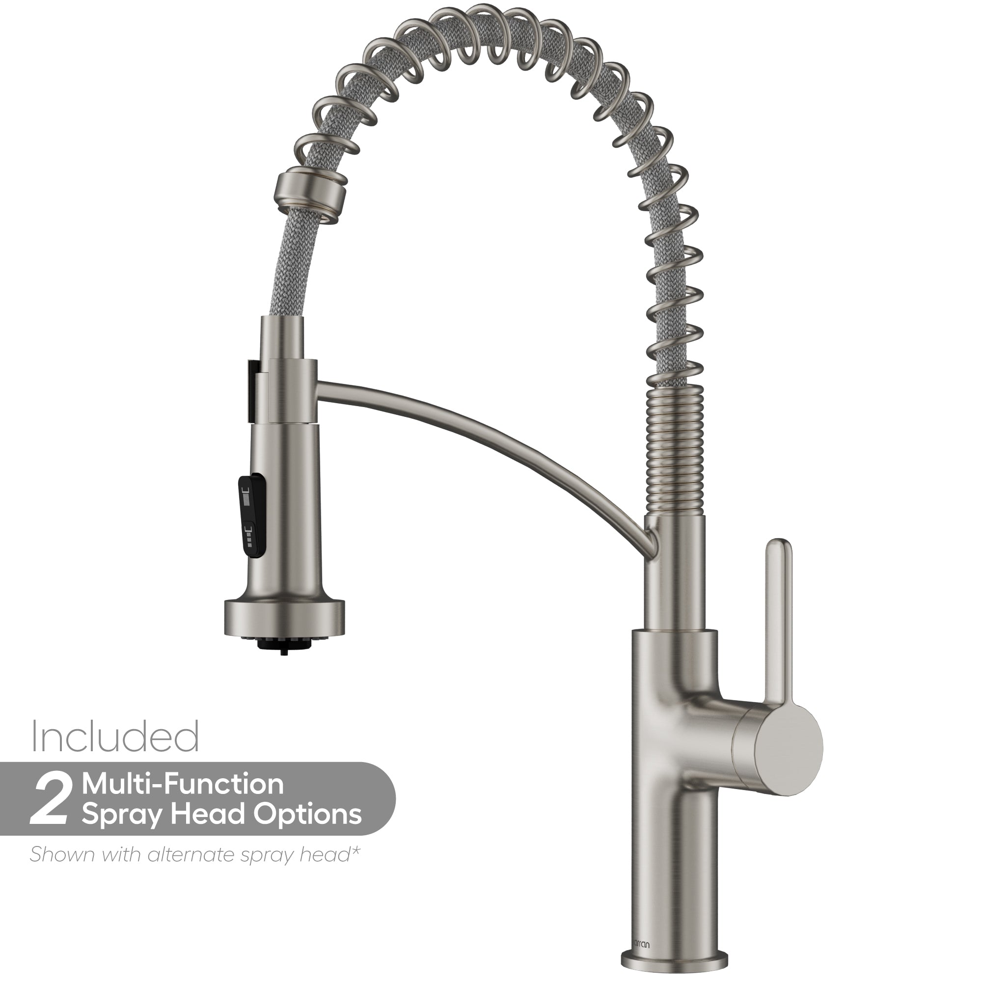 Karran Scottsdale 1.8 GPM Single Lever Lead-free Brass ADA Kitchen Faucet, Pull-Down, Spot Free Stainless Steel, KKF740SFSS