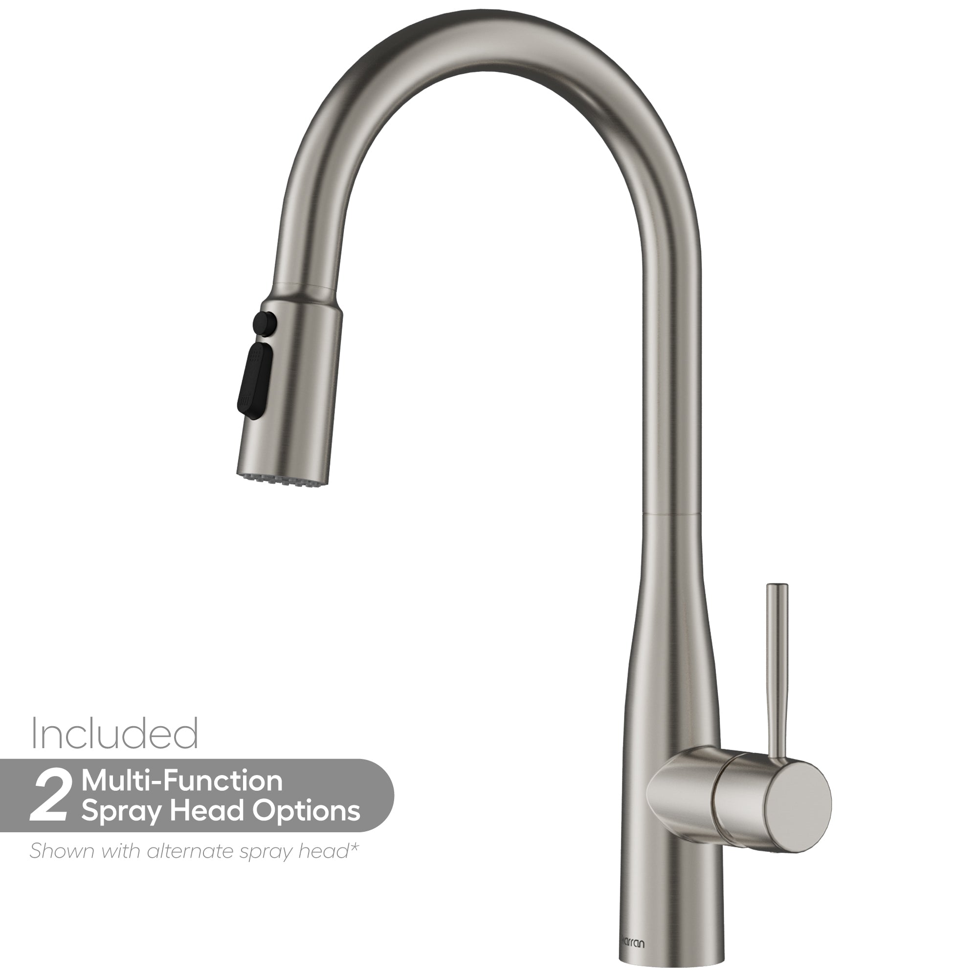 Karran Faraday 1.8 GPM Single Lever Lead-free Brass ADA Kitchen Faucet, Pull-Down, Spot Free Stainless Steel, KKF750SFSS