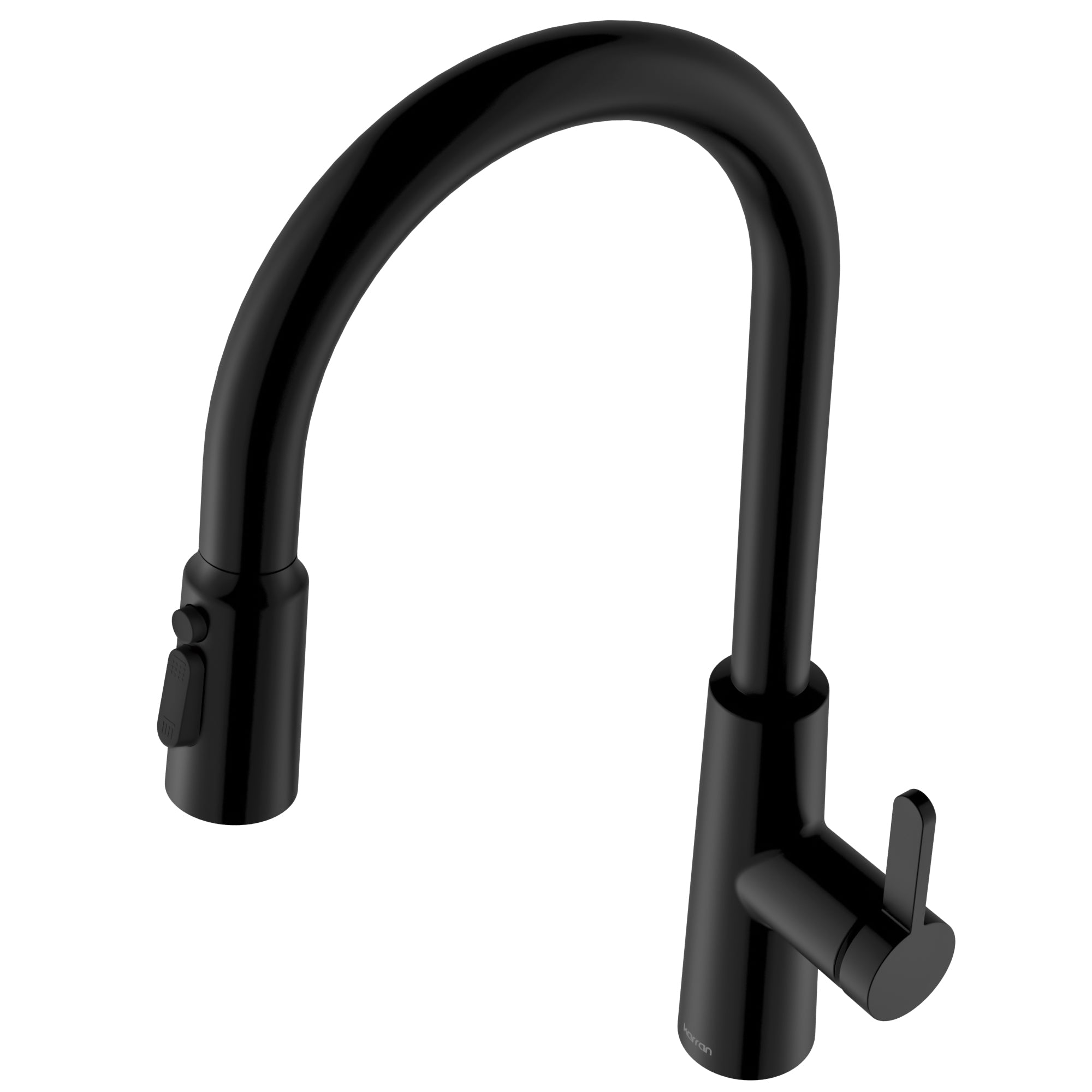 Karran Elmsworth 1.8 GPM Single Lever Lead-free Brass ADA Kitchen Faucet, Pull-Down, Matte Black, KKF760MB