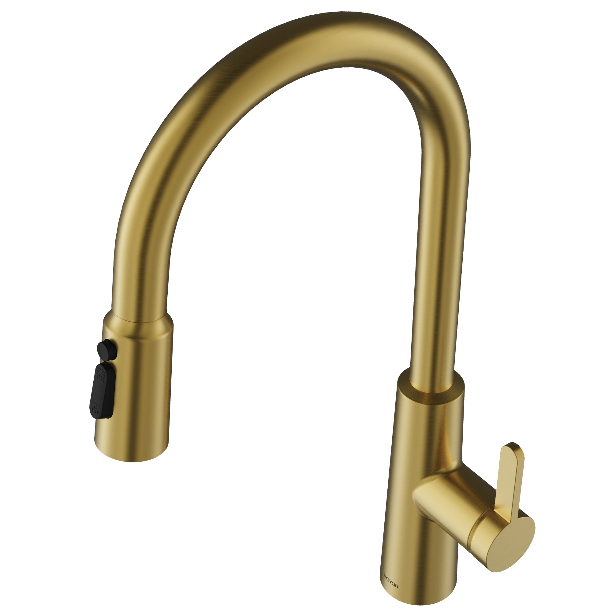 Karran Elmsworth 1.8 GPM Single Lever Lead-free Brass ADA Kitchen Faucet, Pull-Down, Spot-Free Brushed Gold, KKF760SFBG