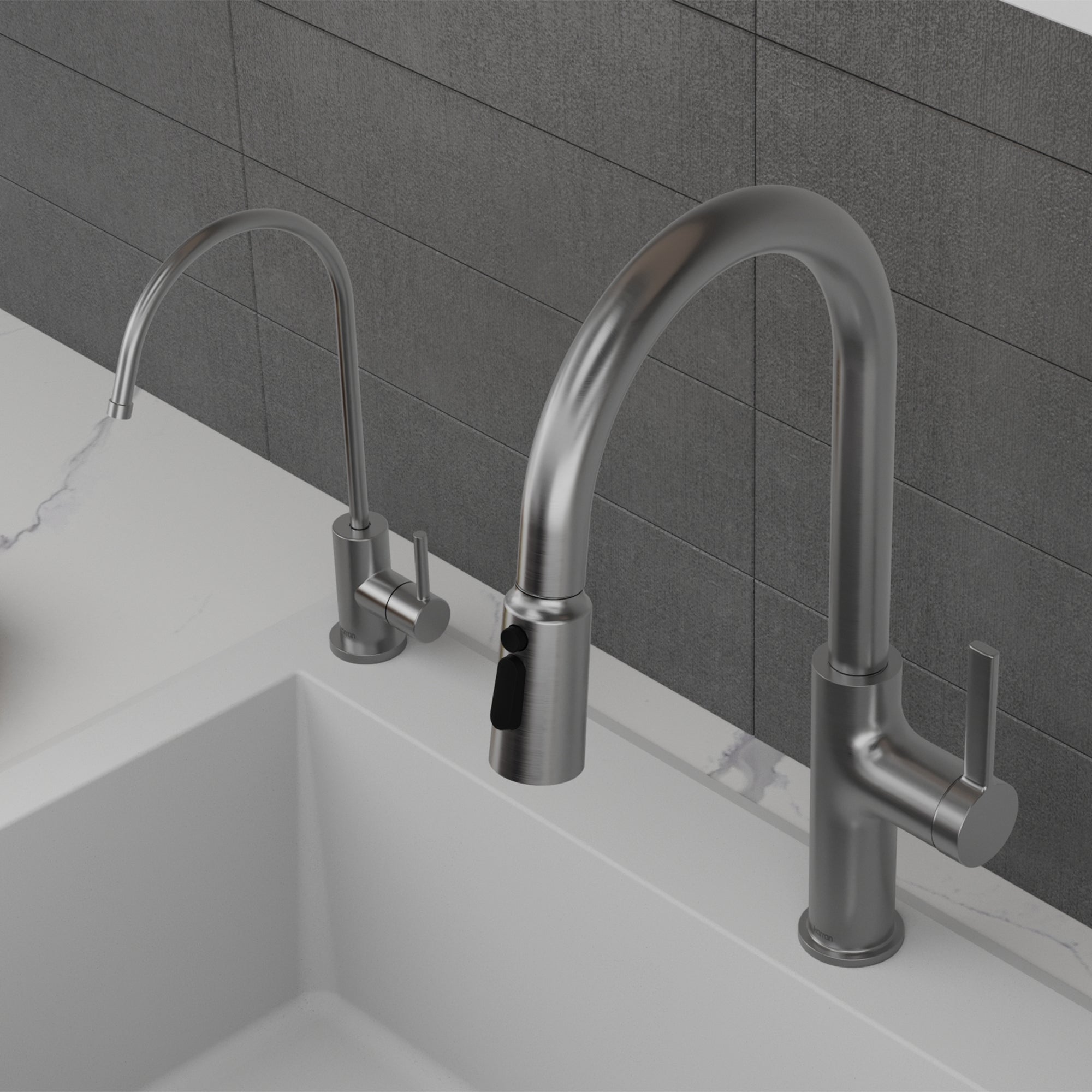 Karran Kestrel 1 GPM Single Lever Lead-free Brass ADA Beverage Faucet, Spot Free Stainless Steel, KKF800SFSS