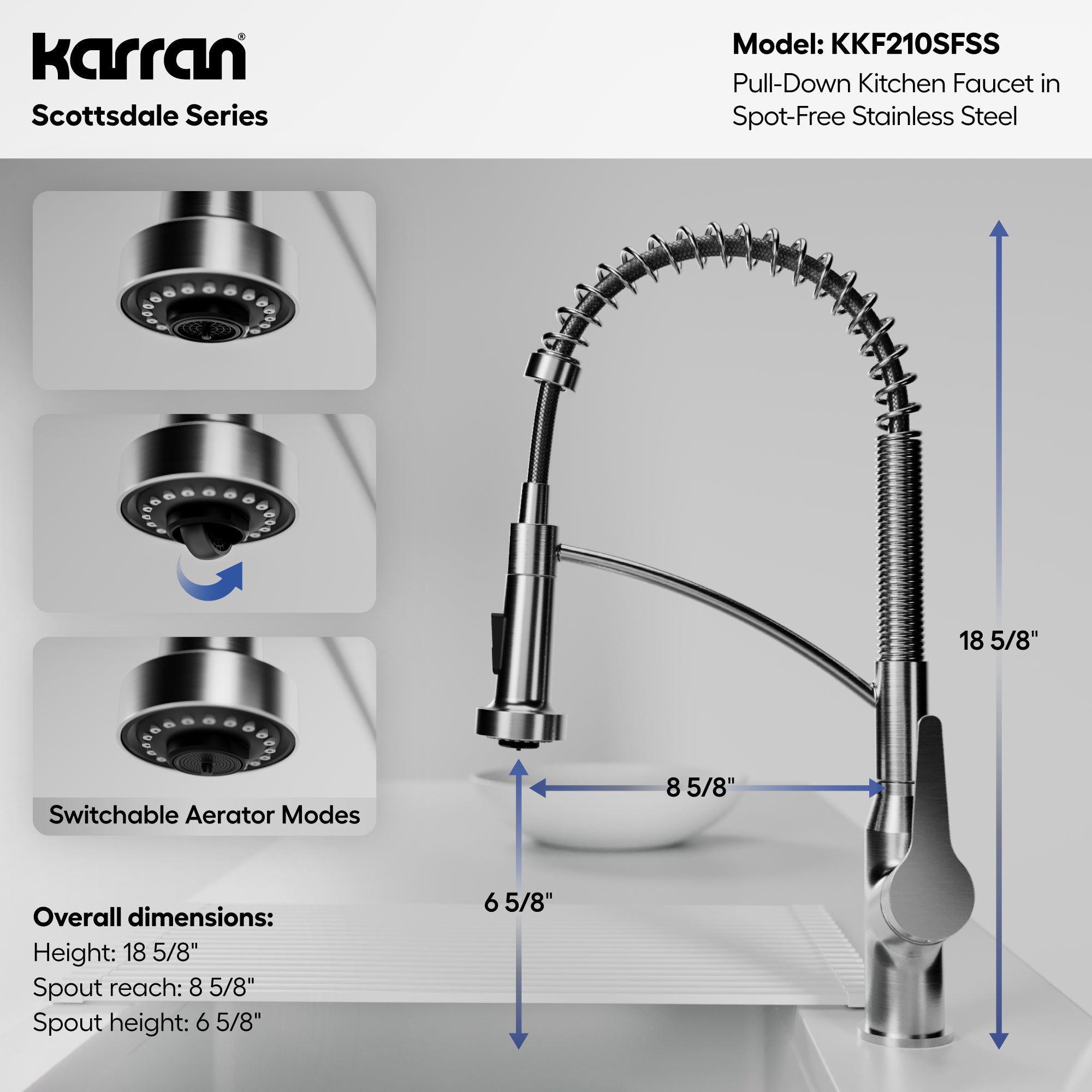 Karran elite workstation 32 stainless steel kitchen sink with faucet 60/40 double bowl informational image
