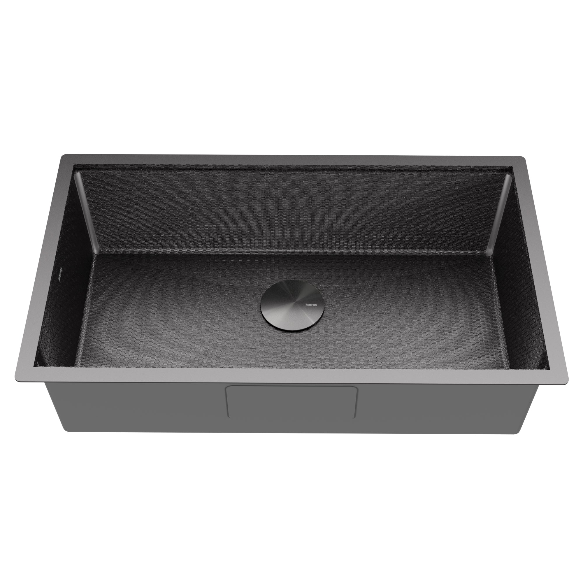 Karran Matrix 32" Undermount Stainless Steel Workstation Kitchen Sink with Accessories, Gunmetal Grey, 16 Gauge, HSU3219SBGG