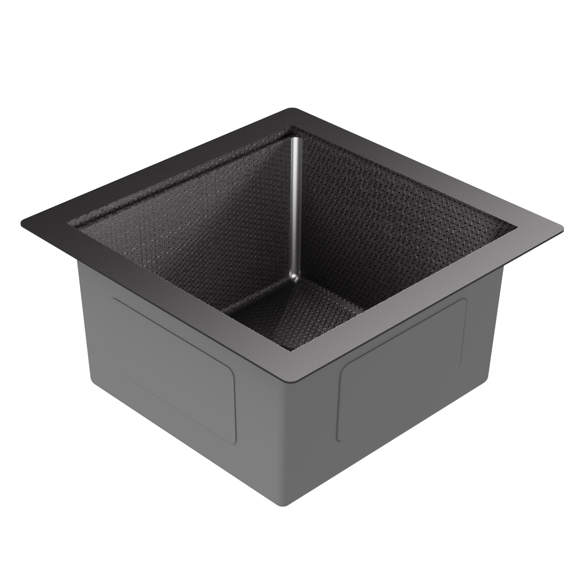 Karran Matrix 17" Undermount Stainless Steel Workstation Kitchen Sink with Accessories, Gunmetal Grey, 16 Gauge, HSU1717SBGG