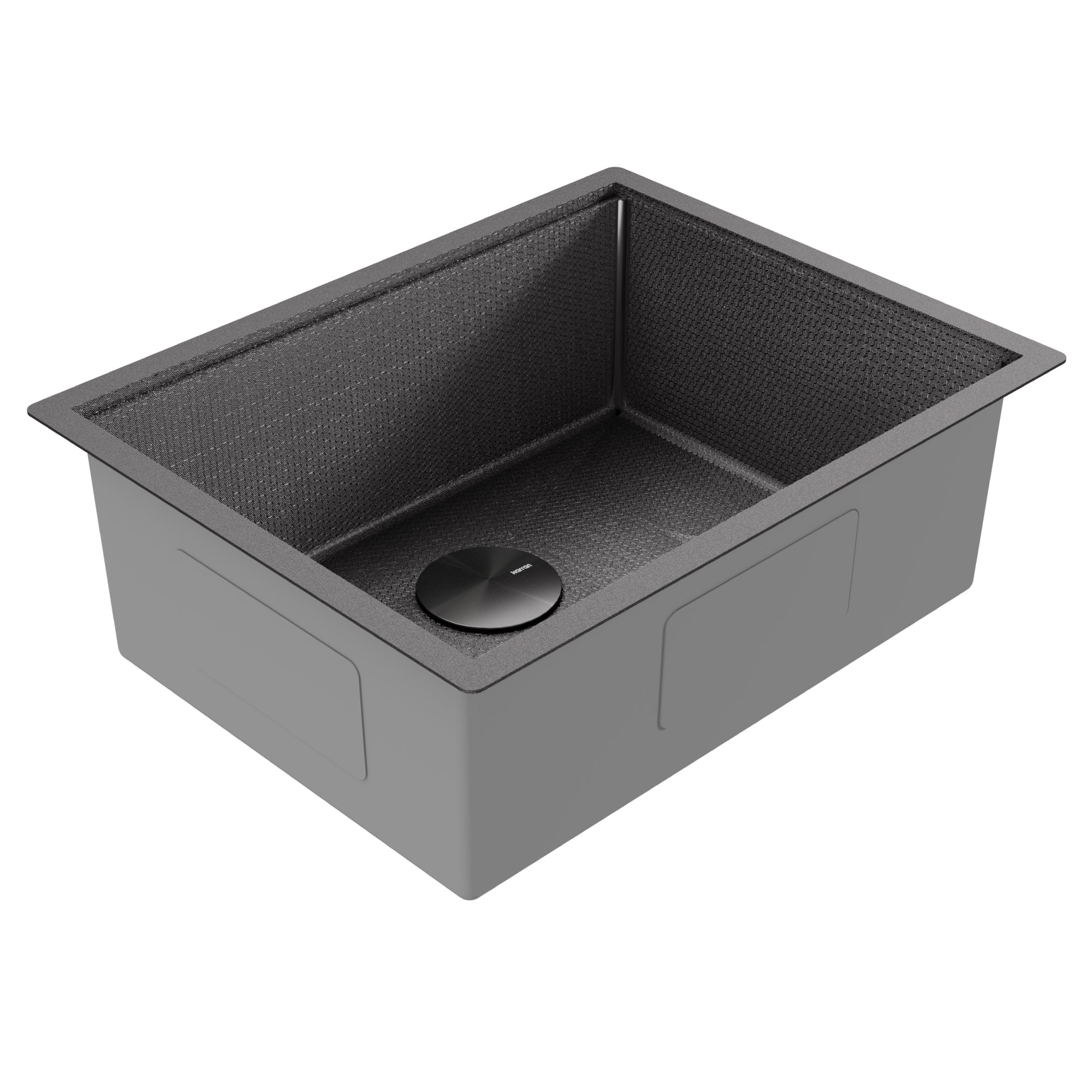 Karran Matrix 24" Undermount Stainless Steel Workstation Kitchen Sink with Accessories, Gunmetal Grey, 16 Gauge, HSU2419SBGG