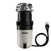 Karran 1/3 HP Continuous Feed Garbage Disposal for Kitchen Sinks with Power Cord and Accessories Included, Stainless Steel, Black and Grey, KGD230
