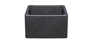 Alternate Image for 15" Black Granite Stone Farmhouse Kitchen Sink, Single Bowl, Reversible, KF151510-BK