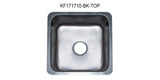 17" Black Granite Stone Farmhouse Kitchen Sink, Single Bowl, Reversible, KF171710-BK