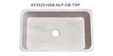 33" Stone Farmhouse Kitchen Sink, Smooth Reversible Apron Front, Cantera Beige Marble, KF332010SB-NLP-CB