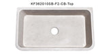 36" Stone Farmhouse Kitchen Sink, Design Apron Front, Cantera Beige Marble, KF362010SB-F2-CB