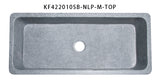 42" Stone Farmhouse Kitchen Sink, Smooth Reversible Apron Front, Mercury Granite, Gray, KF422010SB-NLP-M