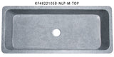 48" Stone Farmhouse Kitchen Sink, Smooth Reversible Apron Front, Mercury Granite, Gray, KF482210SB-NLP-M