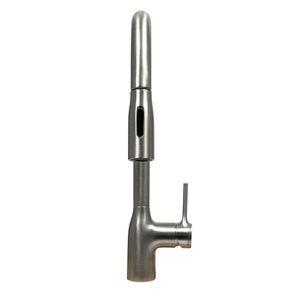 Nantucket Sinks Premium Kitchen 1.75 GPM Lever Stainless Steel Kitchen Faucet, Lever, KFPD16BRS