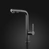 MaestroBath 1.8 GPM Rosa Modern ADA Kitchen Faucet With 2 Jets, Black, Lead-Free Brass, Matt Black, KIT-ROS-BLK