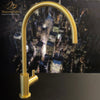 MaestroBath 1.8 GPM Fenice Modern ADA Bar Faucet, Brushed Gold, Lead-Free Brass, KIT-FEN-BGL