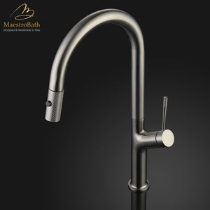 Alternate Image for MaestroBath 1.8 GPM Aura Modern ADA Kitchen Faucet With 2 Jets, Brushed Nickel, Lead-Free Brass, KIT-AUR-BNI