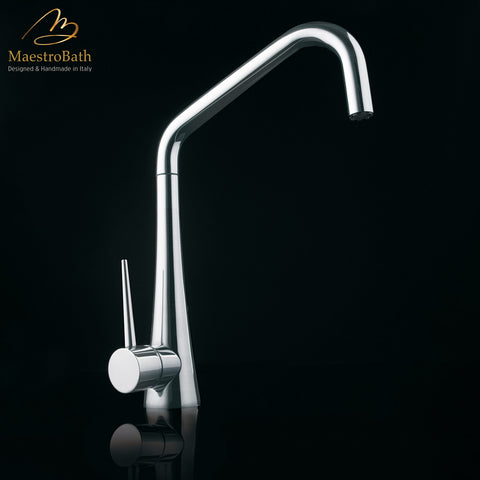 MaestroBath 1.8 GPM Gabbiano ADA Kitchen Faucet, Brushed Nickel, Lead-Free Brass, KIT-GAB-BNI