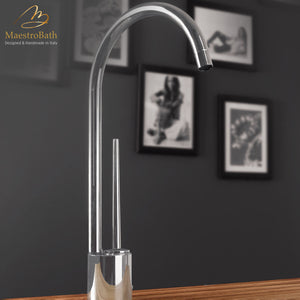Alternate Image for MaestroBath 1.8 GPM Isola Tropic Mod ADA Kitchen Faucet, Brushed Nickel, Lead-Free Brass, KIT-ISO-BNI