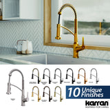 Karran Scottsdale 1.8 GPM Single Lever Handle Lead-free Brass ADA Kitchen Faucet, Pull-Down Kitchen, Gold, KKF210G