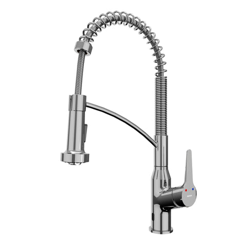 Karran Alston 1.8 GPM Single Lever Handle Lead-free Brass ADA Touchless Kitchen Faucet, Pull-Down, Chrome, KKF215C