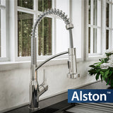 Karran Alston 1.8 GPM Single Lever Handle Lead-free Brass ADA Touchless Kitchen Faucet, Pull-Down, Chrome, KKF215C