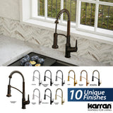 Karran Alston 1.8 GPM Single Lever Handle Lead-free Brass ADA Touchless Kitchen Faucet, Pull-Down, Oil Rubbed Bronze, KKF215ORB