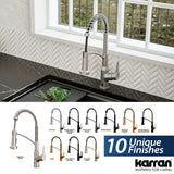 Karran Alston 1.8 GPM Single Lever Handle Lead-free Brass ADA Touchless Kitchen Faucet, Pull-Down, Oil Rubbed Bronze, KKF215SS