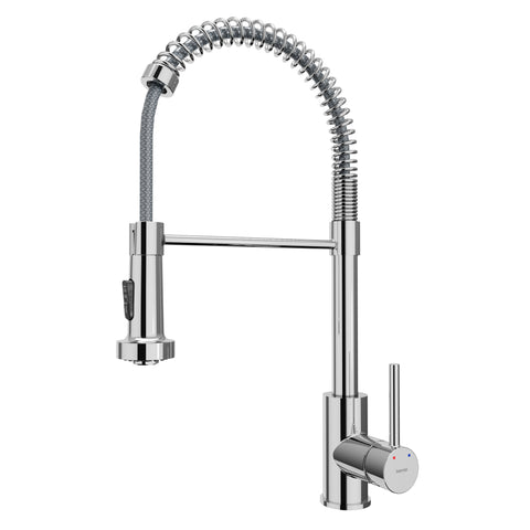 Karran Kadira 1.8 GPM Single Lever Handle Lead-free Brass ADA Kitchen Faucet, Pull-Down, Chrome, KKF225C