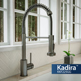 Karran Kadira 1.8 GPM Single Lever Handle Lead-free Brass ADA Kitchen Faucet, Pull-Down, Gunmetal Grey, KKF225GG