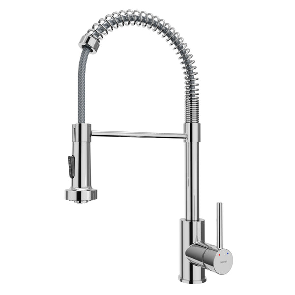 Karran Loxton 1.8 GPM Single Lever Handle Lead-free Brass ADA Touchless Kitchen Faucet, Pull-Down, Chrome, KKF228C