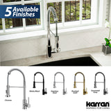 Karran Loxton 1.8 GPM Single Lever Handle Lead-free Brass ADA Touchless Kitchen Faucet, Pull-Down, Chrome, KKF228C