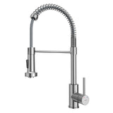 Karran Loxton 1.8 GPM Single Lever Handle Lead-free Brass ADA Touchless Kitchen Faucet, Pull-Down, Stainless Steel, KKF228SS