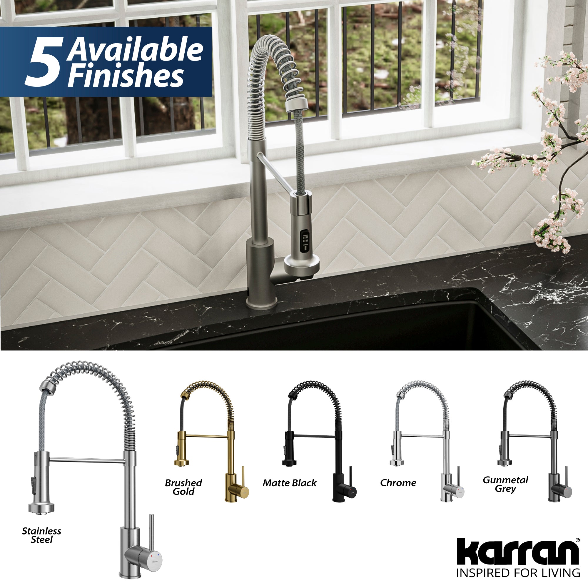 Karran Loxton 1.8 GPM Single Lever Handle Lead-free Brass ADA Touchless Kitchen Faucet, Pull-Down, Stainless Steel, KKF228SS