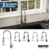 Karran Loxton 1.8 GPM Single Lever Handle Lead-free Brass ADA Touchless Kitchen Faucet, Pull-Down, Stainless Steel, KKF228SS